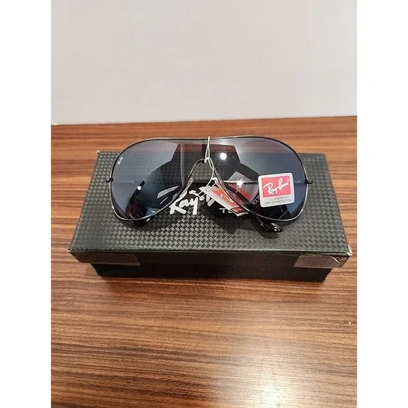 Ray Ban Mens Black Lei Peng QB 2457 Aviator Sunglasses Case Box